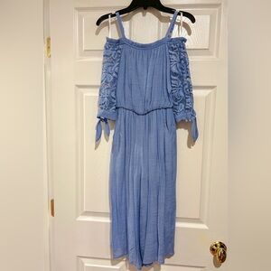 NWOT Girls Ally B. Lace Sleeve Off-the-Shoulder Jumpsuit- Size Small (7/8)
